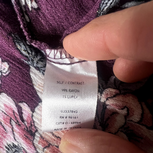 Gypsies & Moondust Womens Size M Floral Patchwork Mixed Media Keyhole Flowy BOHO - Picture 8 of 10